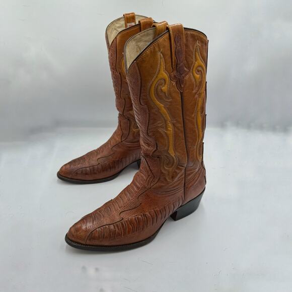 Rudel Brown Leather Men’s Western Cowboy Boots Sz 11E - Picture 7 of 16